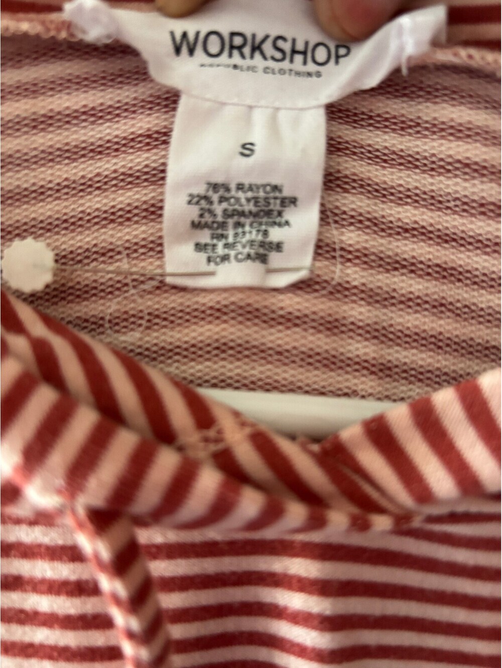 Workshop Republic Clothing Women's Striped Hoodie Small - Picture 4 of 8
